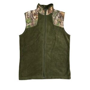 Columbia Vest‎ Mens S Green Camo Realtree Full Zip PHG Hunting Omni Shield
